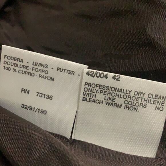 MAX MARA PINSTRIPE BROWN TUNIC BLAZER SIZE 8 - Picture 7 of 8